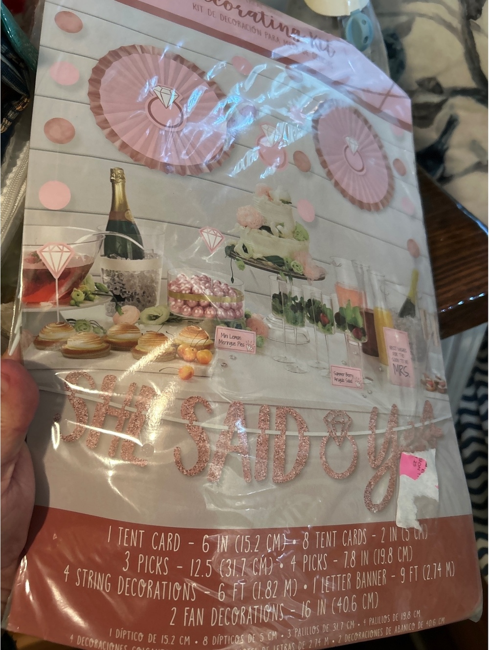 She Said Yes Bridal Shower Party Decoration Kit